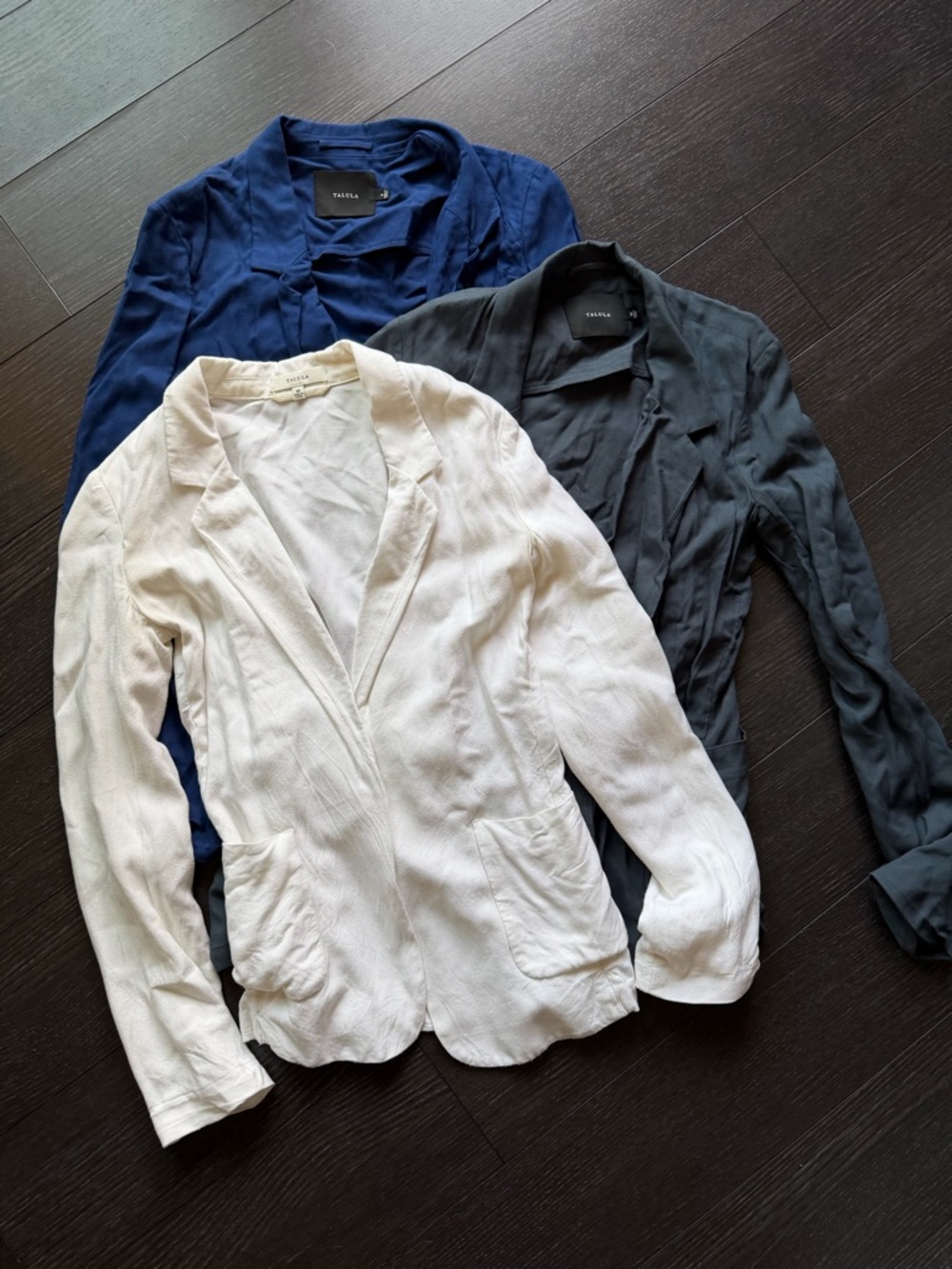 Aritzia Women's Blazer Jacket Trio - White, Navy, Charcoal